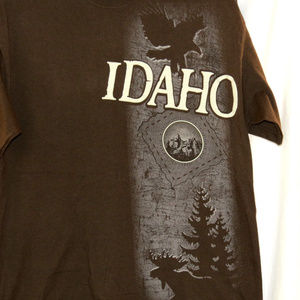 Idaho Eagle Moose Brown Tee Shirt VGUC